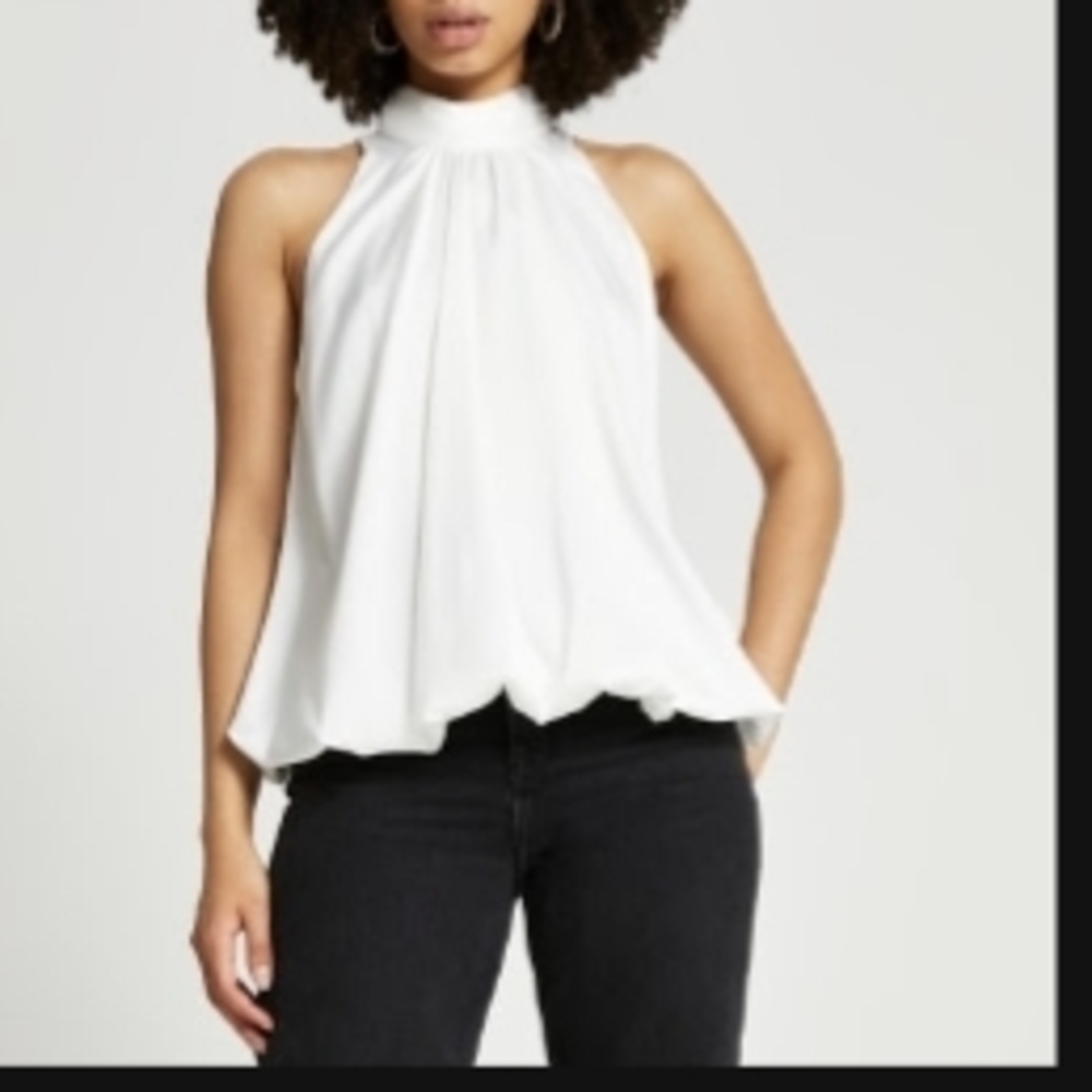 River Island White Halter Blouse